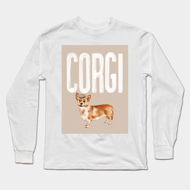 Corgi Dog Long Sleeve T-Shirt by Art Designs